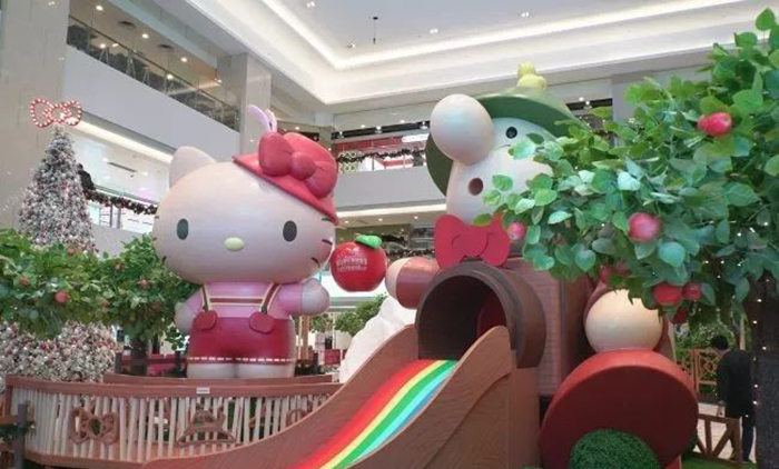 Hello Kitty攜手Müllerchen萌爆登場，刷新圣誕美陳新體驗